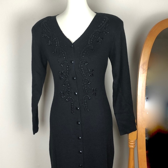 Carole Little Wool Long Sleeve Sweater Dress SP - Picture 2 of 8